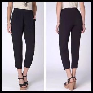 Anthropologie Leifnotes Capri Black Pants Sz 6